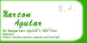 marton agular business card